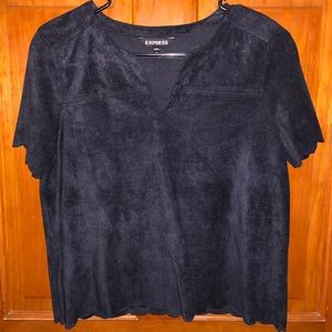 Women’s black, suede Express top